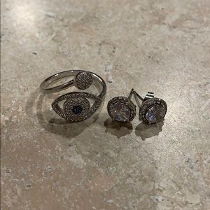 Swarovski Ring and Earring Set